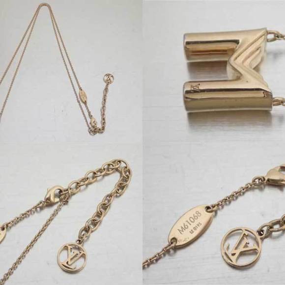 LOUIS VUITTON necklace LV & Me Letter M metal gold unisex M61068 - Picture 5 of 5